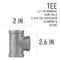 B & K STZ Industries 3/4 in. FIP each X 3/4 in. D FIP 3/4 in. D FIP Black Malleable Iron Tee 312UPT-34 - alternate 6